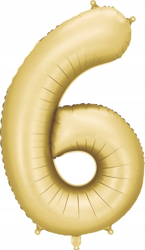 Balon fol.Cyfra 6 86cm złoty 82854