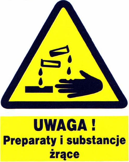 Mój dom Zoo-11 - Uwaga Preparaty I Substancje Żrące Znak