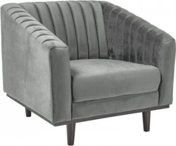 Signal FOTEL ASPREY 1 VELVET SZARY BLUVEL 14/ WENGE