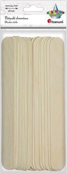 Titanum Drewniane patyczki proste 24x200mm 18szt