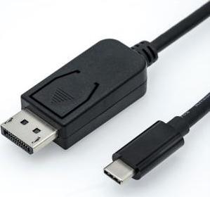 Kabel USB Roline USB-C - DisplayPort 1 m Czarny (JAB-3752631)
