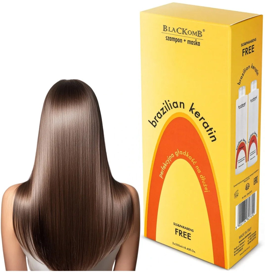 BlacKomb Szampon i Maska Keratynowa po Keratynowym Prostowaniu Włosów