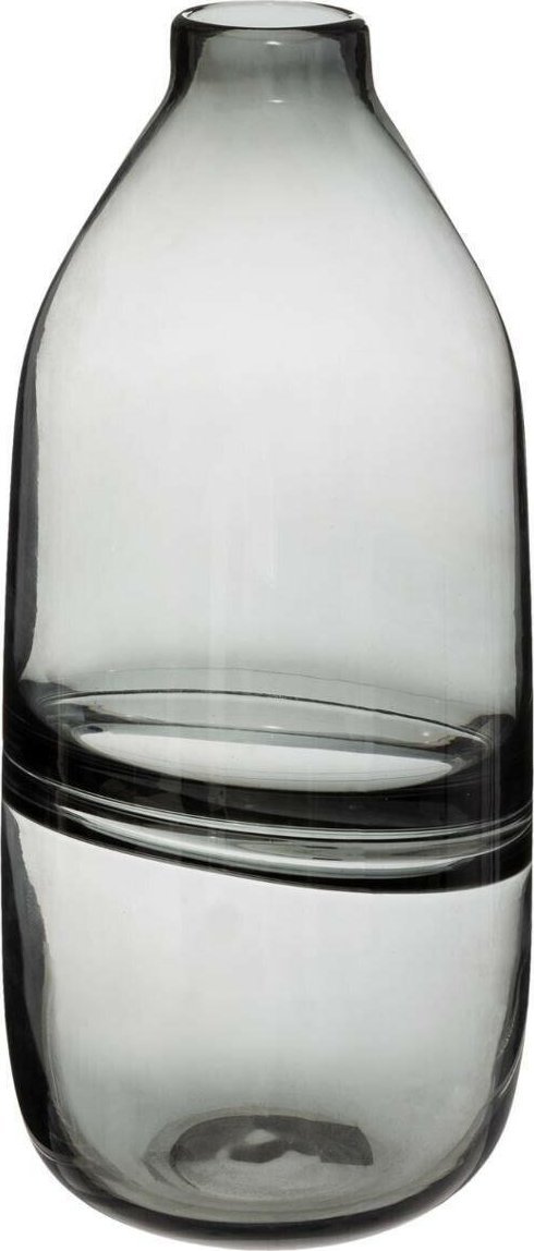 Atmosphera Wazon Line szklany 30cm dymiony
