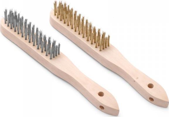 Hendi Szczotka czyścik do grilla rusztu BBQ stalowe i mosiężne włosie ZESTAW 2 szt. dł. 290 mm