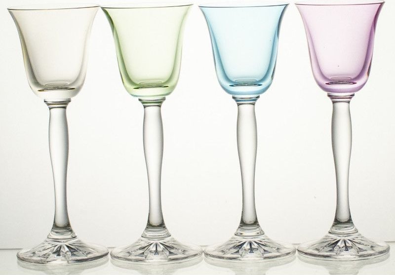 Crystal Julia Crystal Julia Kieliszki kolorowe do sherry 4 sztuki