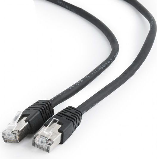 Gembird RJ45, kat. 6, FTP, 0.5m, czarny (PP6-0.5M/BK)