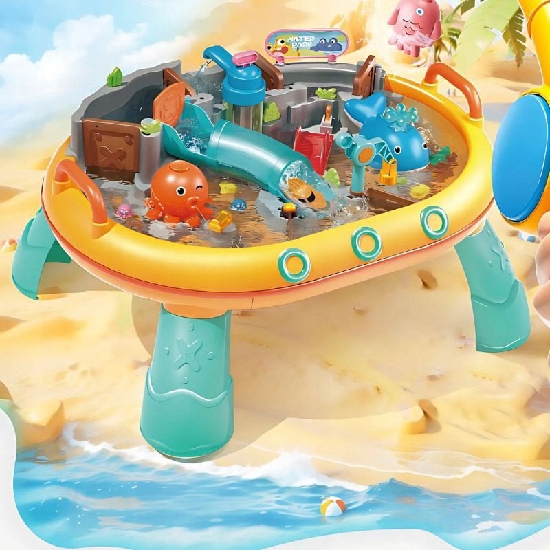 Park wodny basenik z zabawkami i nÃ³Å¼kami