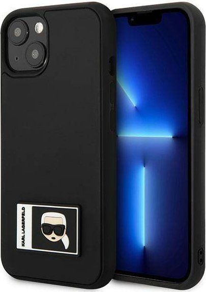Karl Lagerfeld Etui do iPhone 13 6,1 czarny hardcase Ikonik Patch