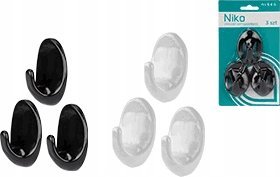 Galicja Wieszaki samoprzylepne 3 sztuki białe plastikowe