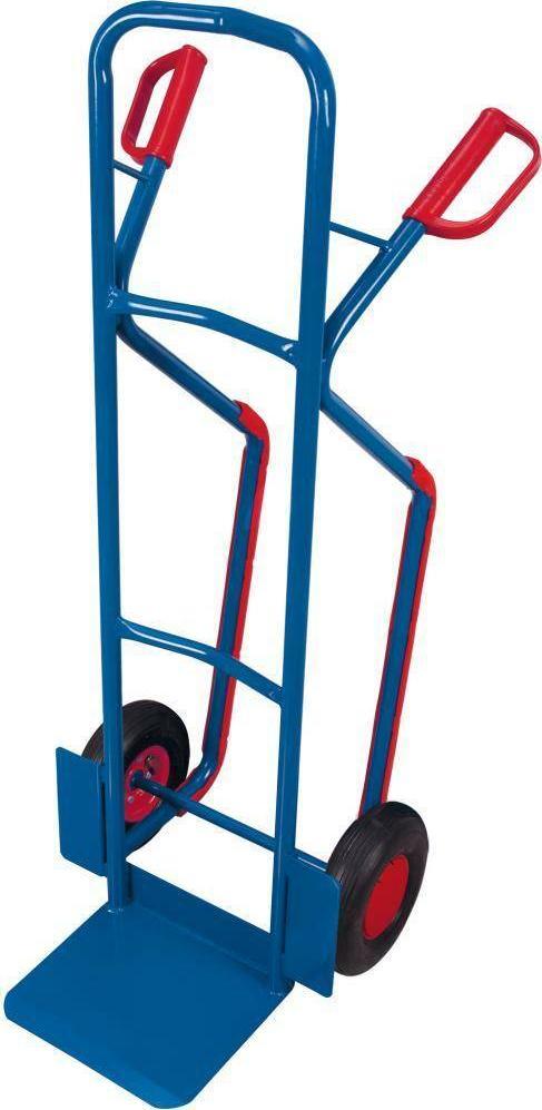 Variofit Wozek taczk. do ustaw. w stos, 250 kg, z plozami, szufla 250x320 mm, opony pneumat.