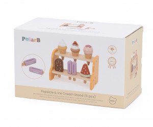 Viga 44293 PolarB Drewniany zestaw lodów – mała lodziarnia