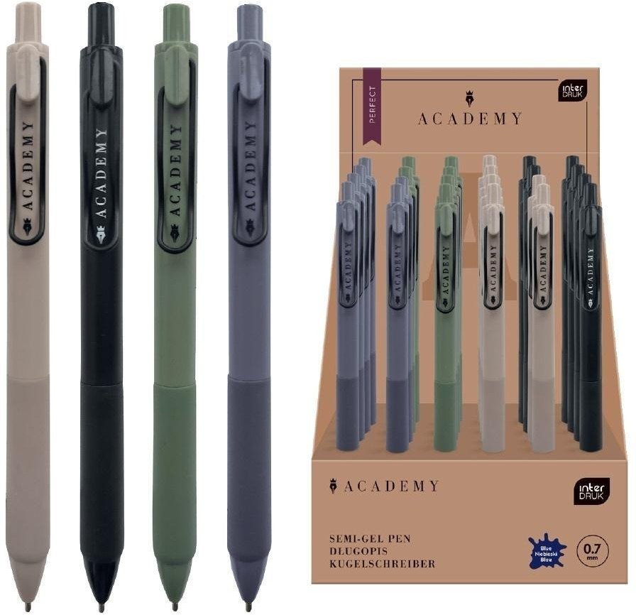 Długopis automat grip Perfect Academy nieb (24szt)