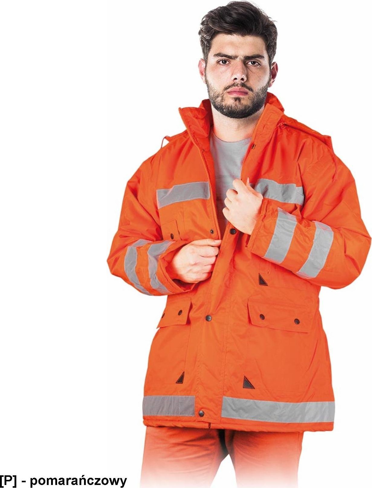 R.E.I.S. K-ORANGE - kurtka ochronna ocieplana 2XL