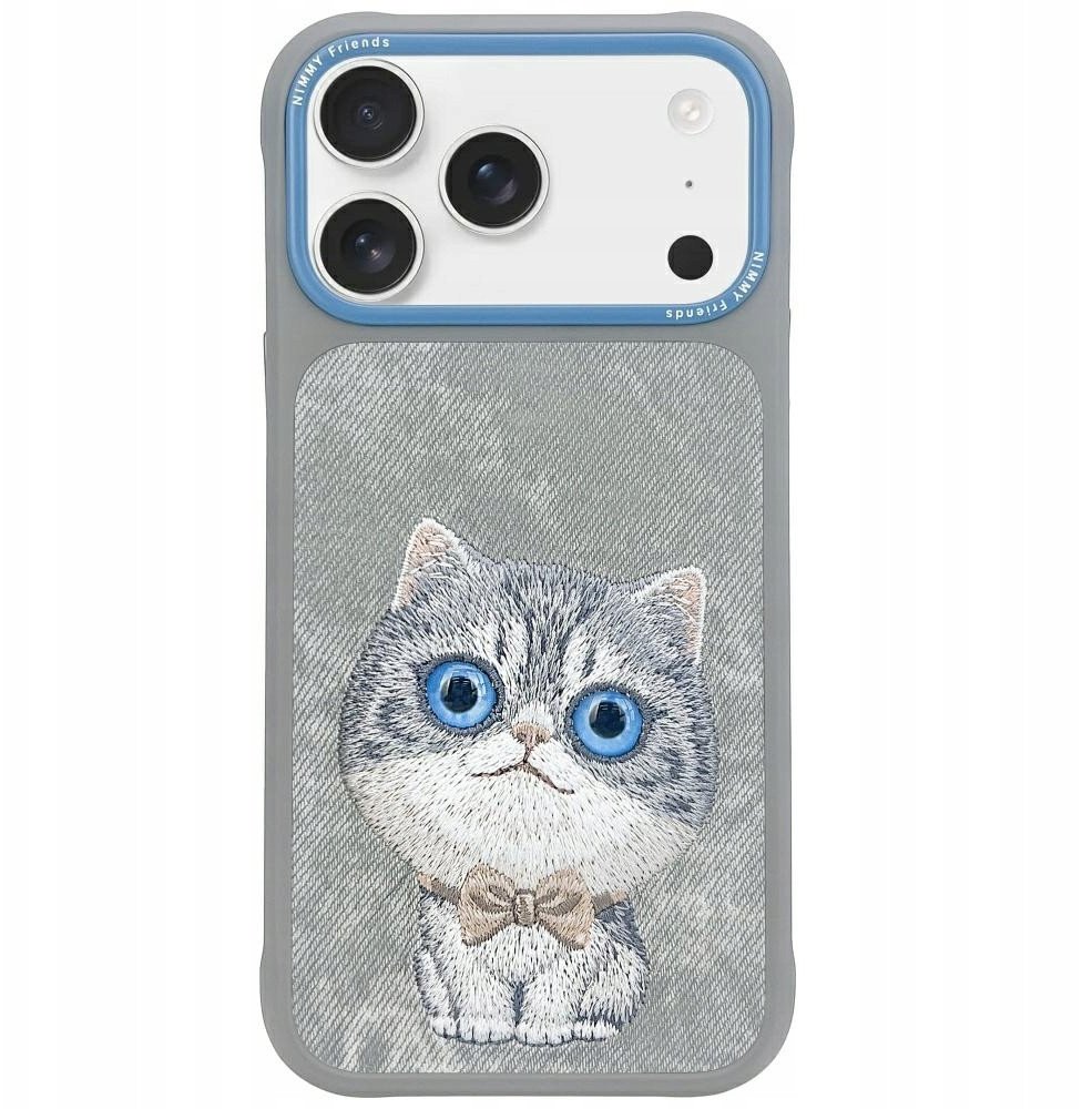 Etui Nimmy Big Eyed Pet 2.0 Cat do iPhone 17 szary