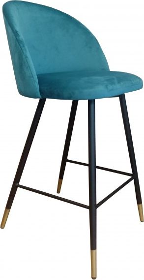 Atos Hoker CLAUDINE VELVET GOLD morski na metalowych nogach ATOS