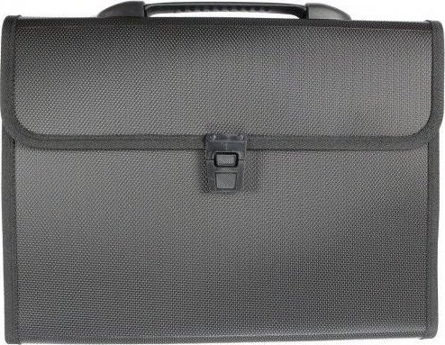 Teczka A4 z rączką 12 przegródek czarna