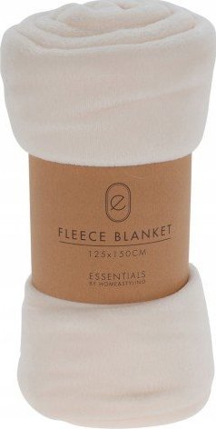 Koopman Koc polarowy miękki kremowy 125 x 150 cm