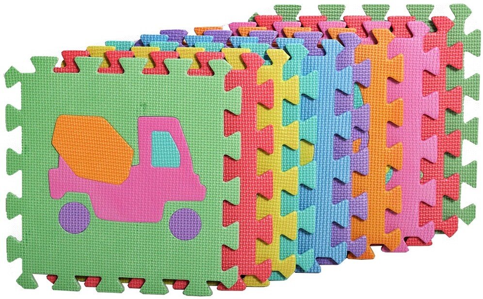 Puzzle piankowe dla dzieci KSZTAŁTY 29 x 29 cm - 10 szt.