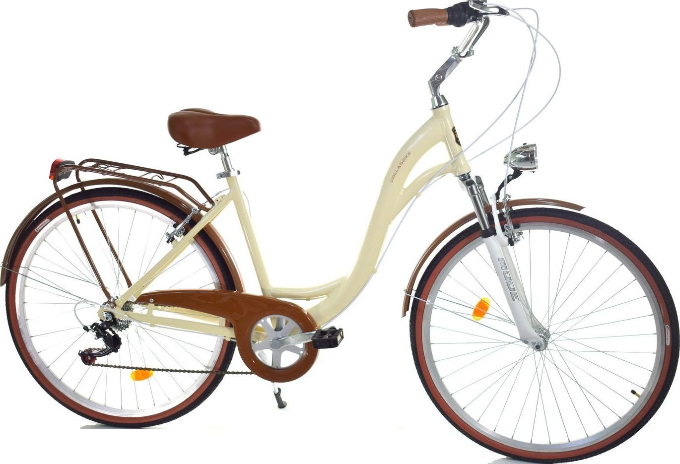 Dallas Bike Rower Dallas City Alu 28" 7spd - krem z brązem