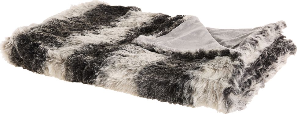 Beliani Koc 150 x 200 cm szaro-biały TAZA