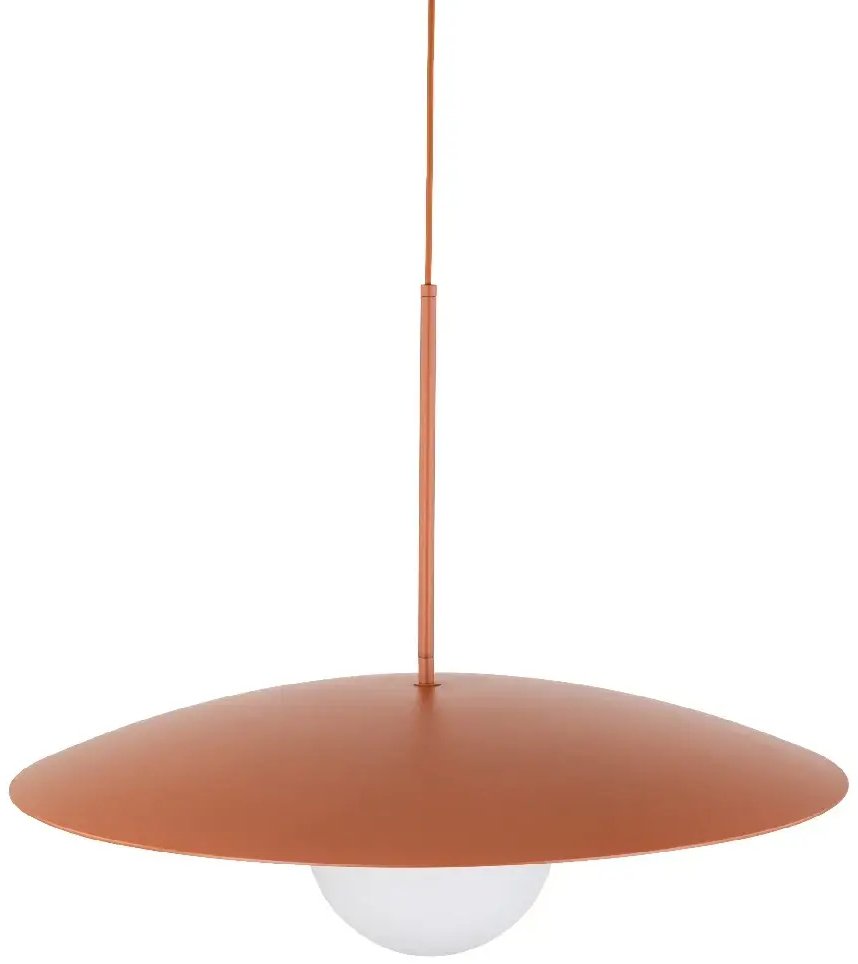 Nowoczesna wisząca lampa Slate 10911 mleczna kula ceglany