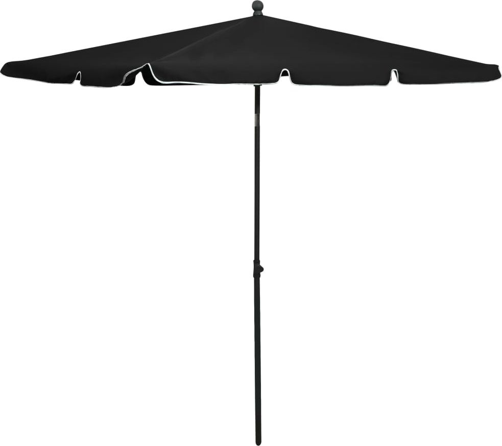 vidaXL Parasol ogrodowy na słupku, 210x140 cm, czarny
