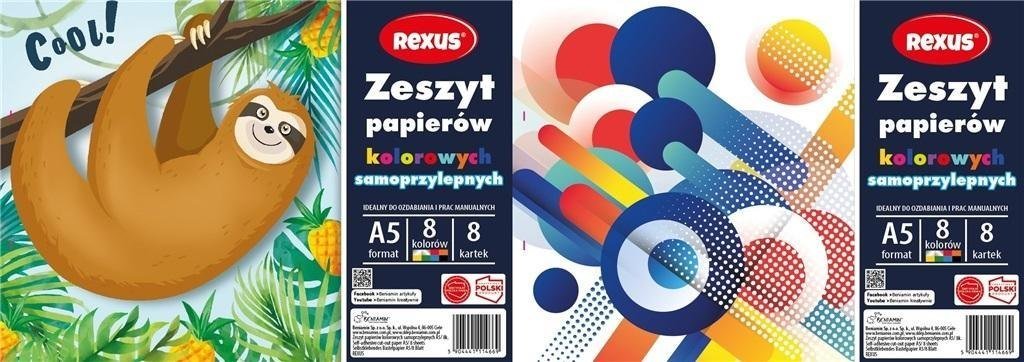 Beniamin Zeszyt papierów kolor. samoprzylep. A5/8K (10szt)