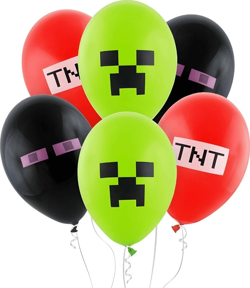 GoDan Balony premium Piksele klocki 30cm 6szt