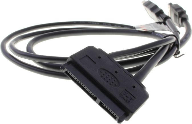 Akasa eSATA - SATA, 0.4m, Czarny (AKCBSA0380BK)