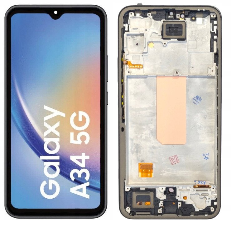 WYŚWIETLACZ EKRAN LCD DO SAMSUNG A34 5G OLED RAMKA CZARNA