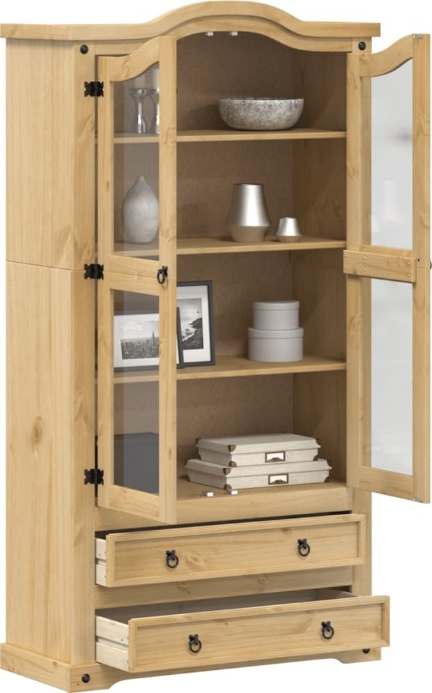 vidaXL vidaXL Witryna Corona, 99x43x187 cm, lite drewno sosnowe