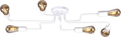 Lampa sufitowa Lumes Biała loftowa lampa sufitowa - S142-Binta