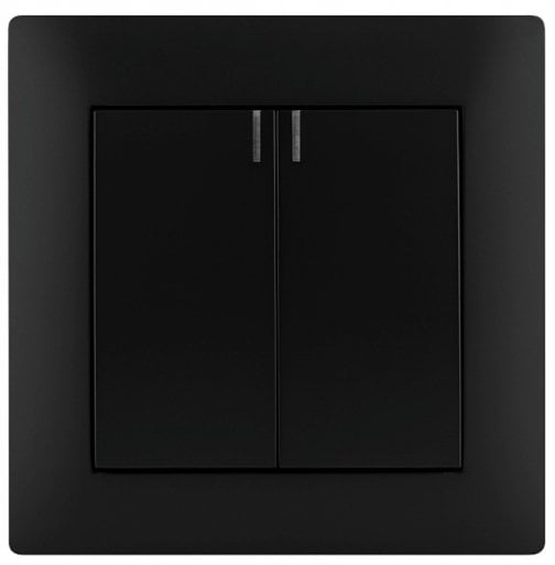 VCX Łącznik podwójny z podświetleniem WESA LC 04C Czarny