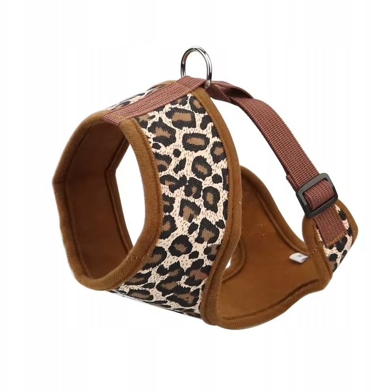 Barry King Szelki dla psa, leopardowy wzór, XS, ob.szyi 22cm/ob.klatki 29-36cm