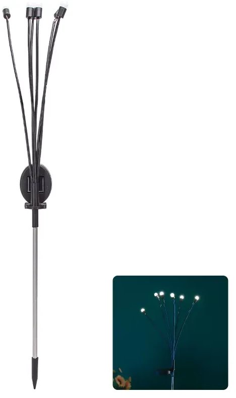 Kulki solarne zimne tańczące na wietrze 6 kołyszących świetlików Zimne