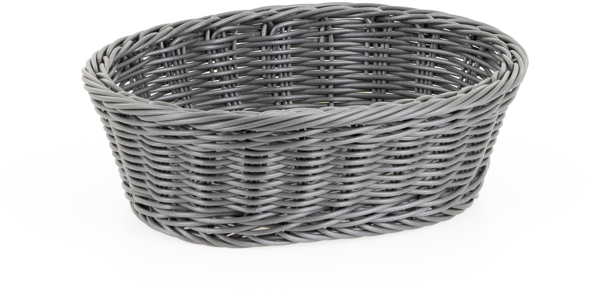 Koszyk owalny z polirattanu 250x190x80 mm, szary | TECHNICA, Gold Line