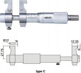 Insize MIKROMETR 75-100 WEW. KONC. TYP-C