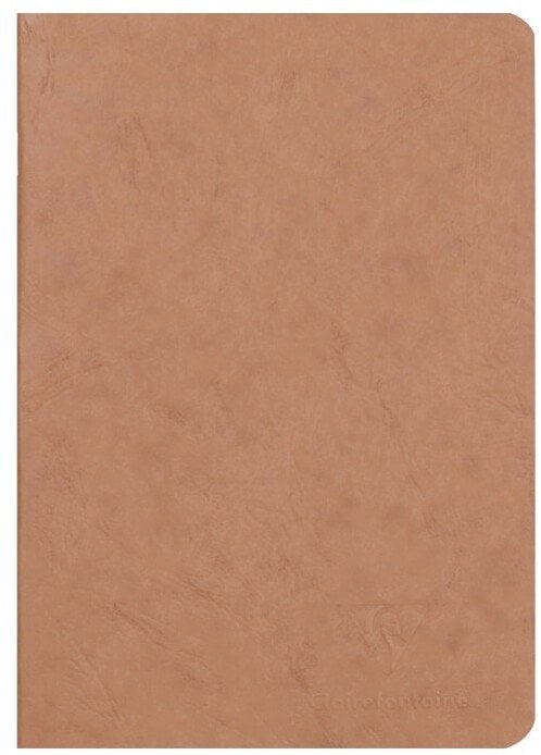 Clairefontaine Age Bag Brązowy Notatnik A5, 96 stron/48 ark, 90gram biały papier, niebieskowy, okładka kartonowa