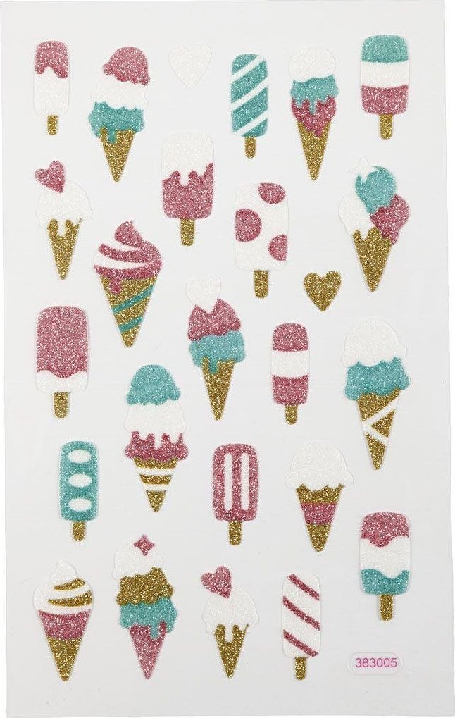 Naklejki Brokatowe Lody