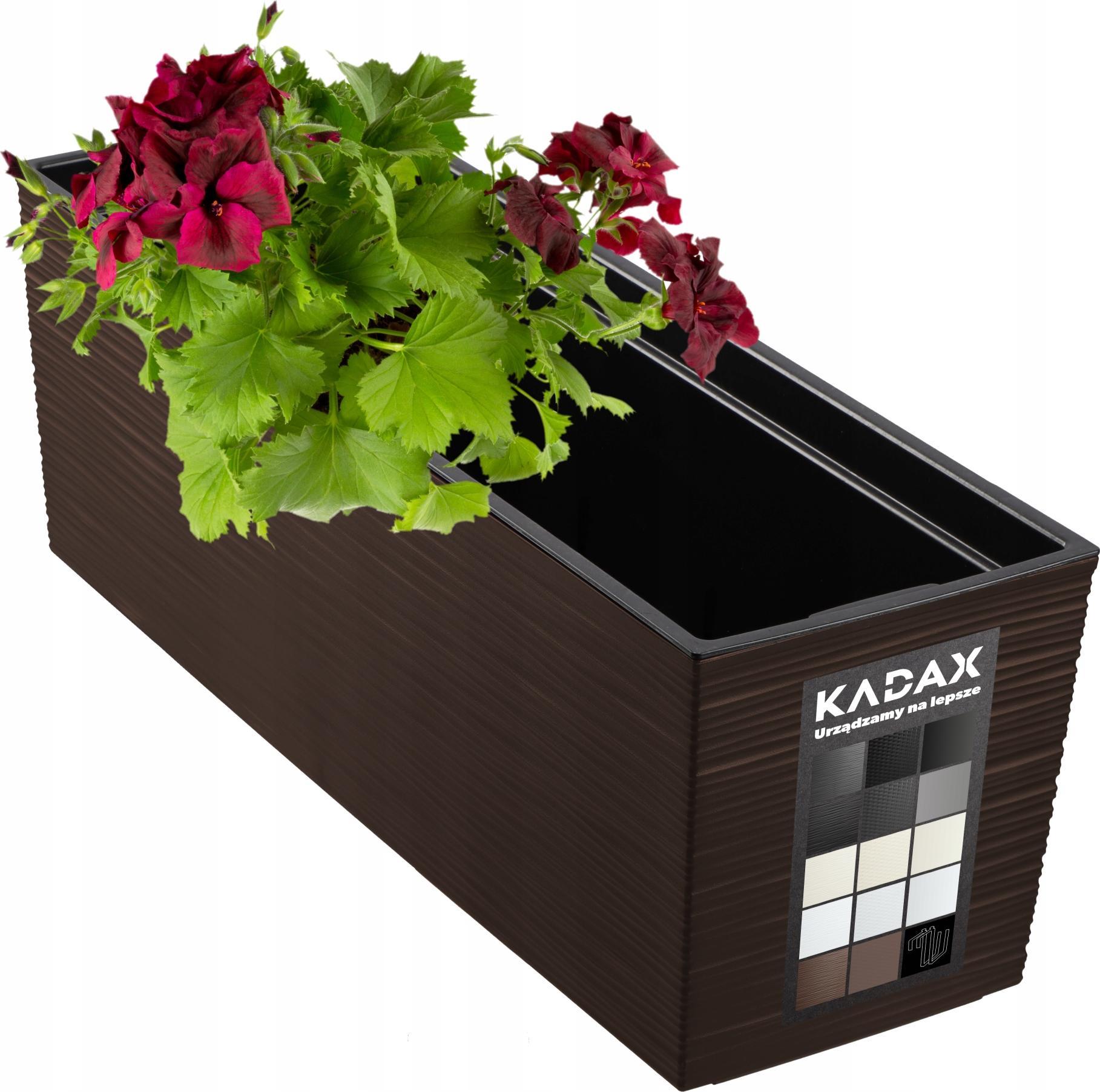 Kadax DONICZKA SKRZYNKA BALKONOWA + WKŁAD 19x56cm MOKKA