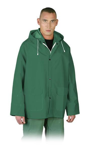 Reis Kurtka przeciwdeszczowa z kapturem XL zielona