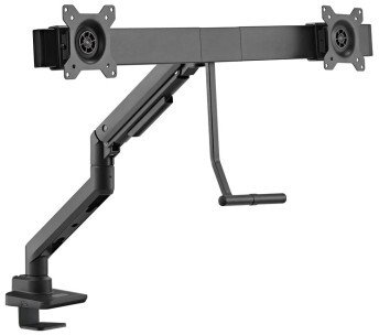 Goobay Uchwyt do monitorów podwójny Office, czarny