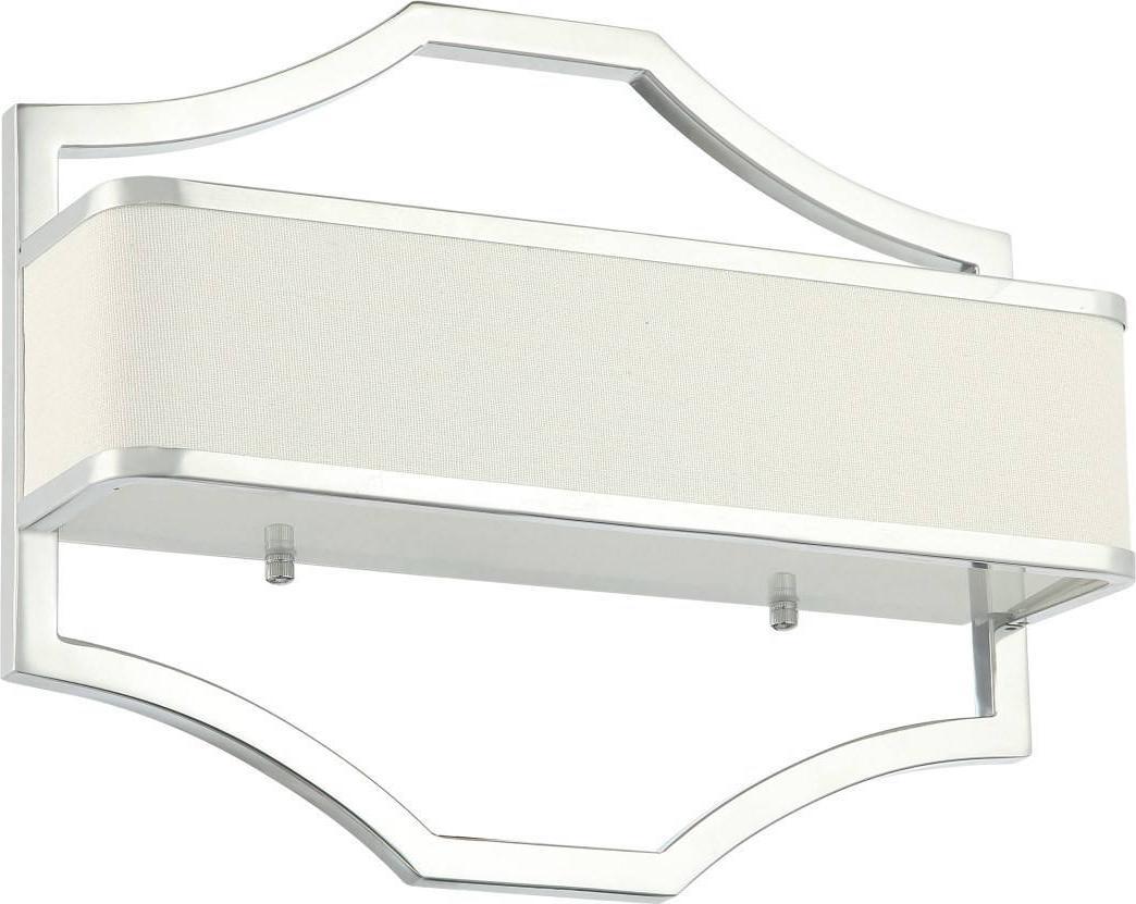 Kinkiet Orlicki Design Klasyczna LAMPA ścienna Gerdo Parette Cromo Orlicki Design abażurowa OPRAWA kinkiet prostokątny chrom kremowy