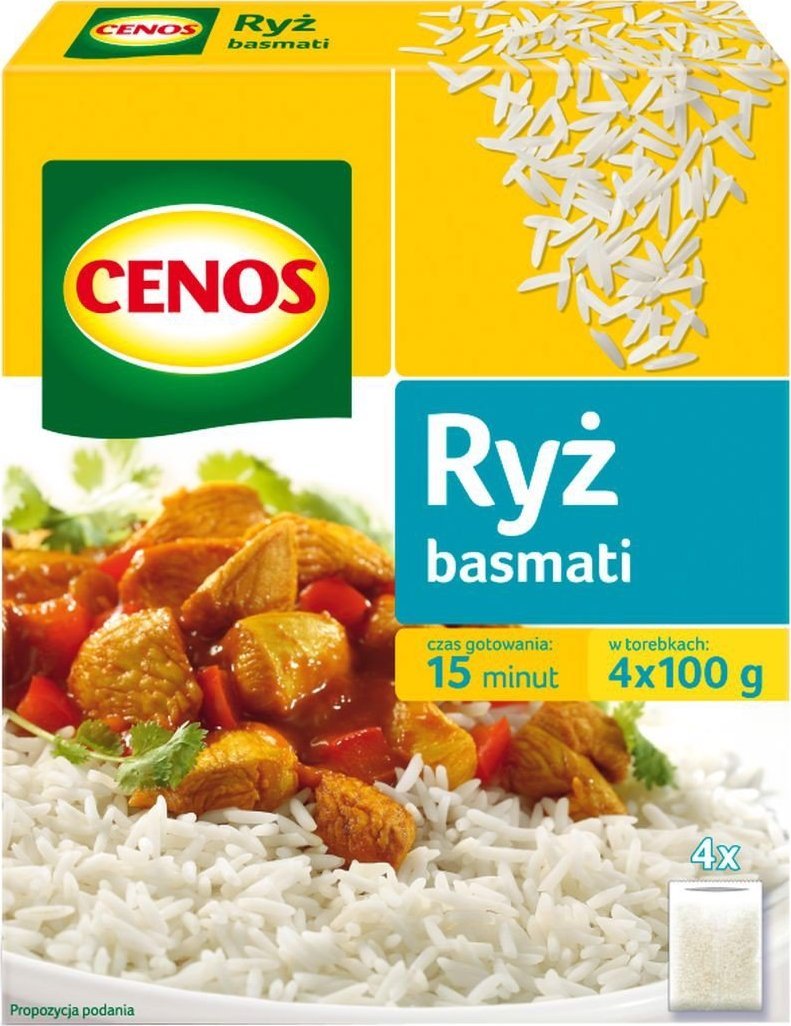 Cenos Cenos Ryż basmati 400 g (4 torebki)