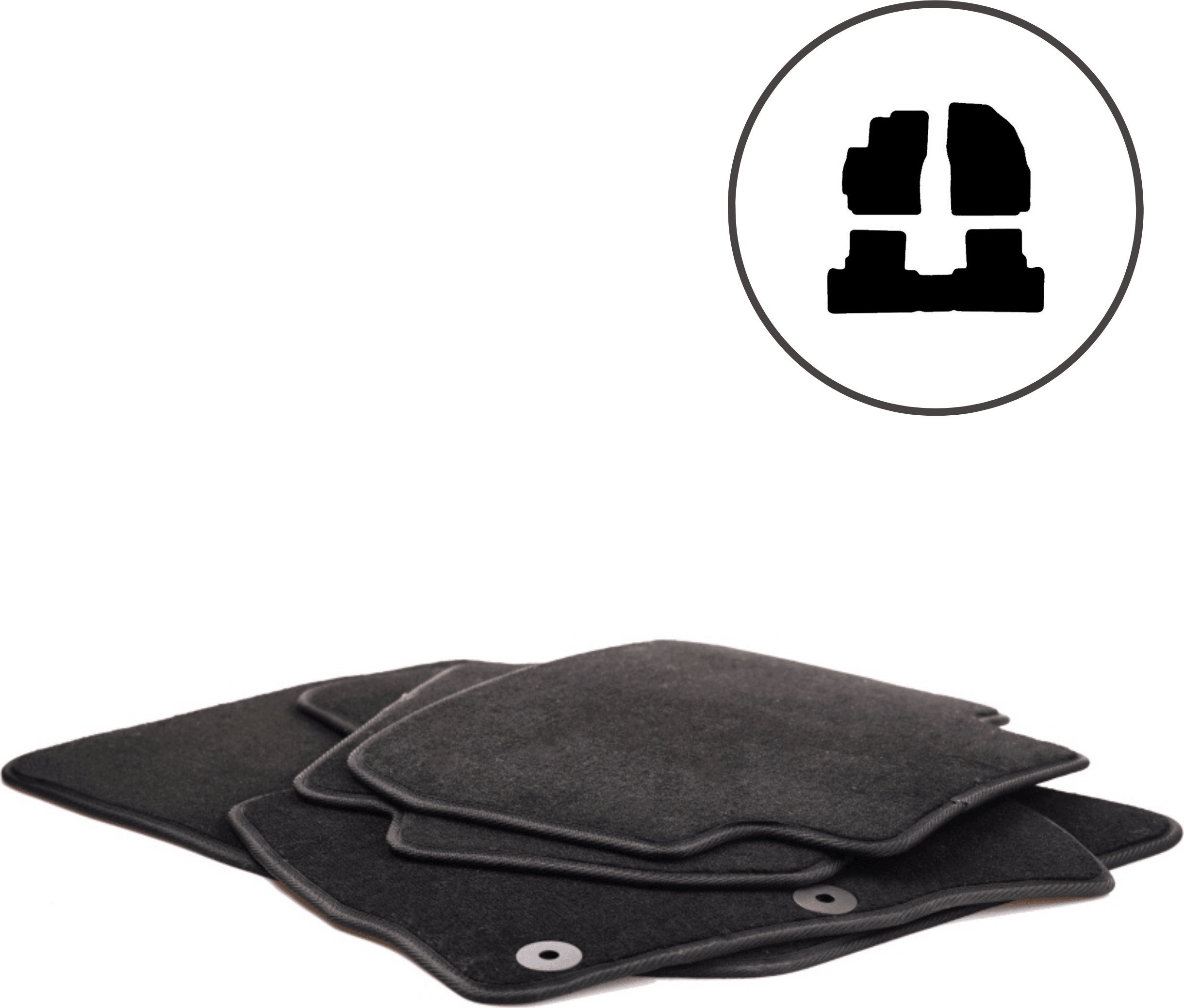 Dikel Dywaniki samochodowe welurowe 4szt. Mazda 5 II