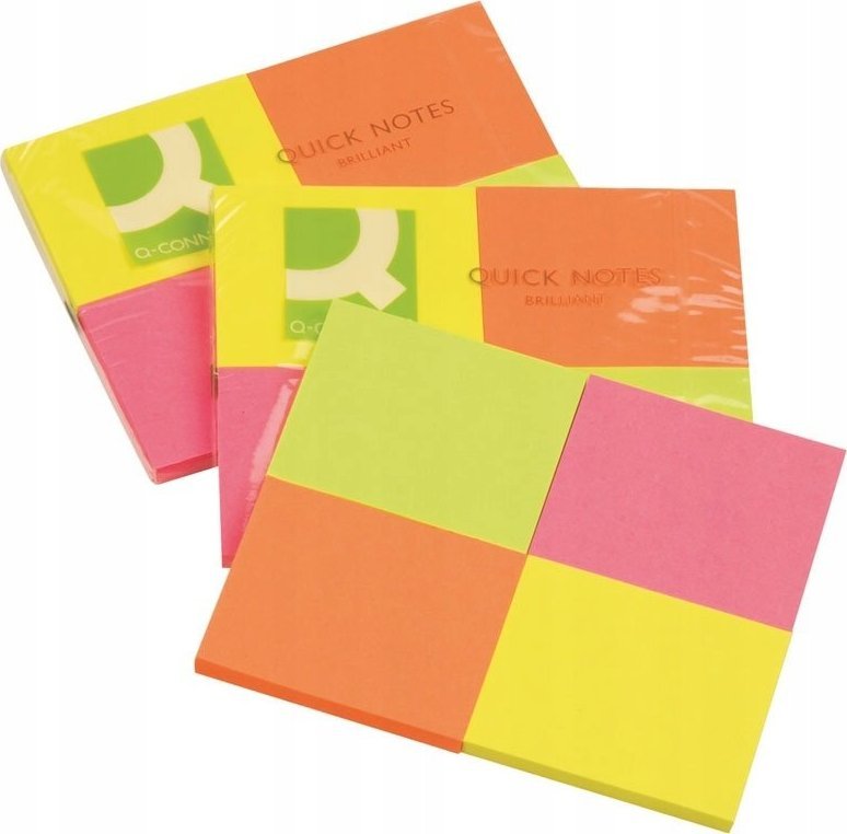 Q-Connect Bloczek samop. Q-CONNECT Brilliant, notes, 38x51mm, 4x50 kart., neonowe