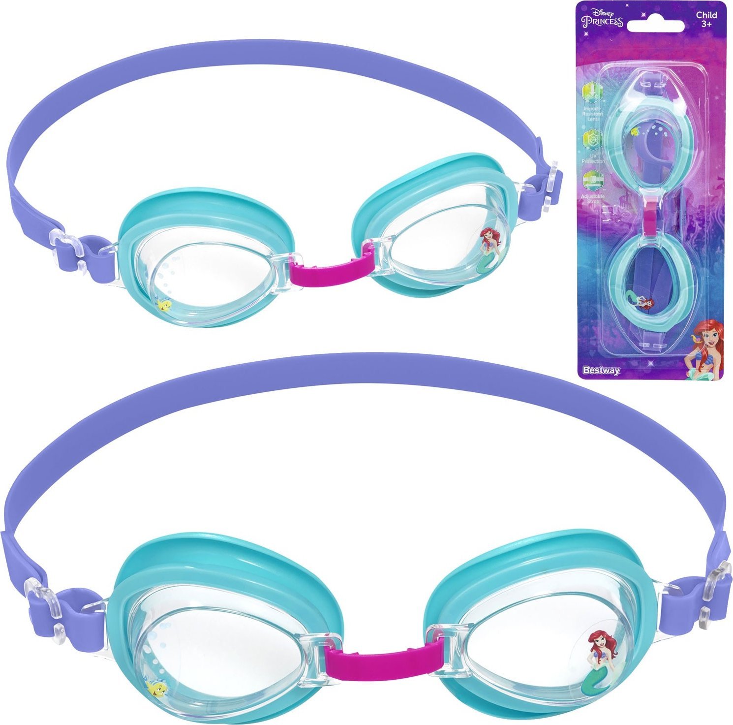 Bestway Okularki do pływania dla dzieci Arielka Bestway 9102Z