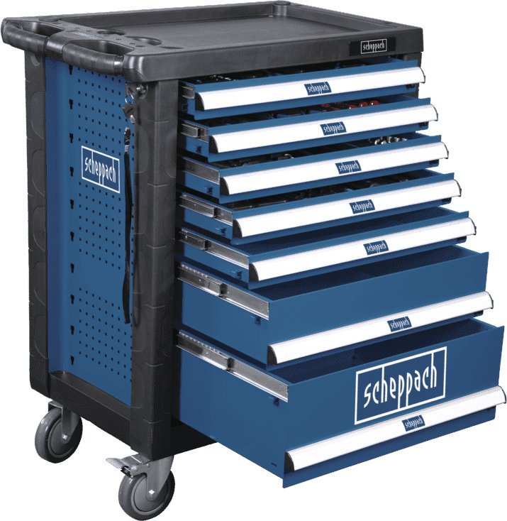 Wózek narzędziowy Scheppach 7 szuflad z wyposażeniem (SCH5909304900)