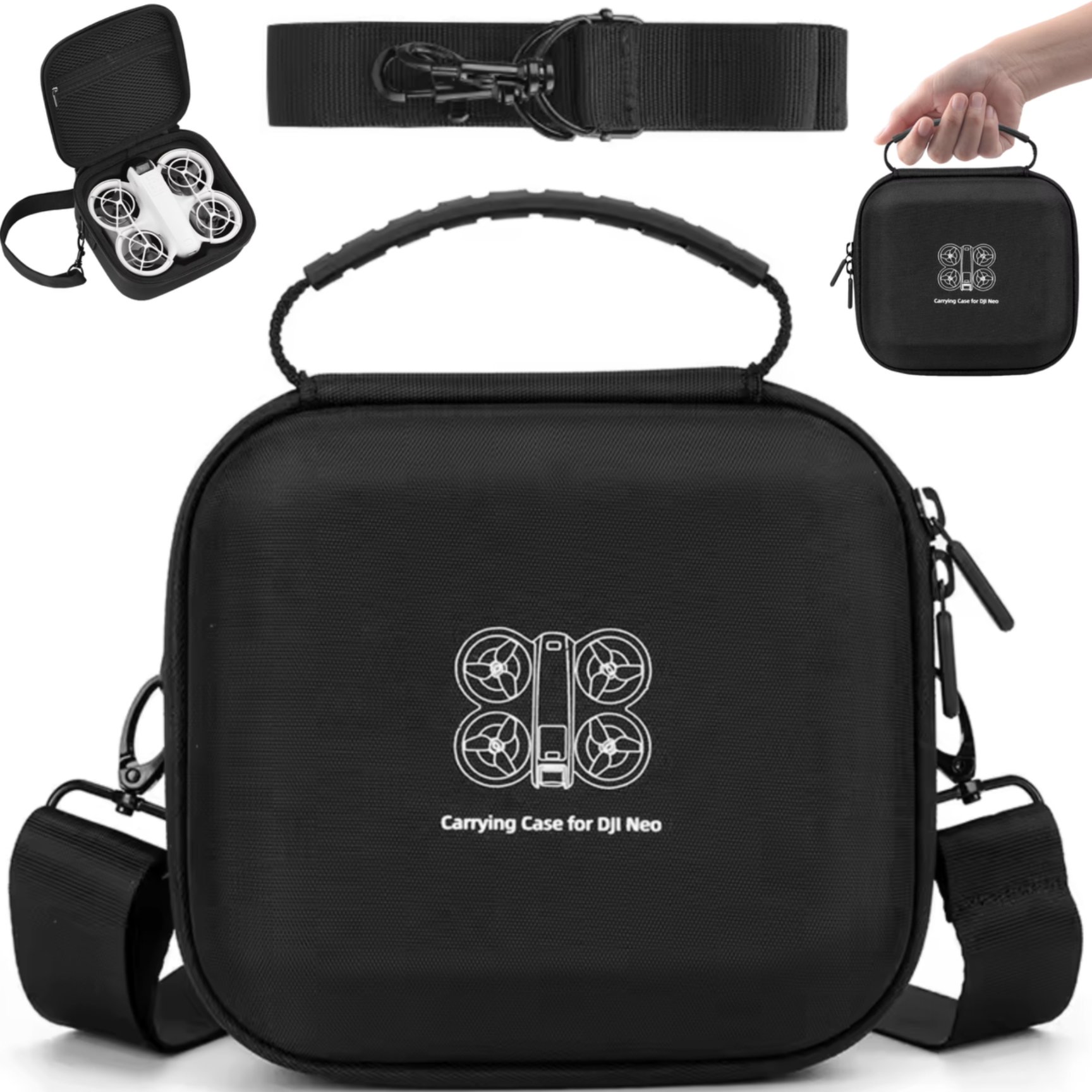 TORBA ETUI HARD CASE FUTERAŁ BRDRC NA DRONA I AKUMULATORY DO DJI NEO (CZARNA)