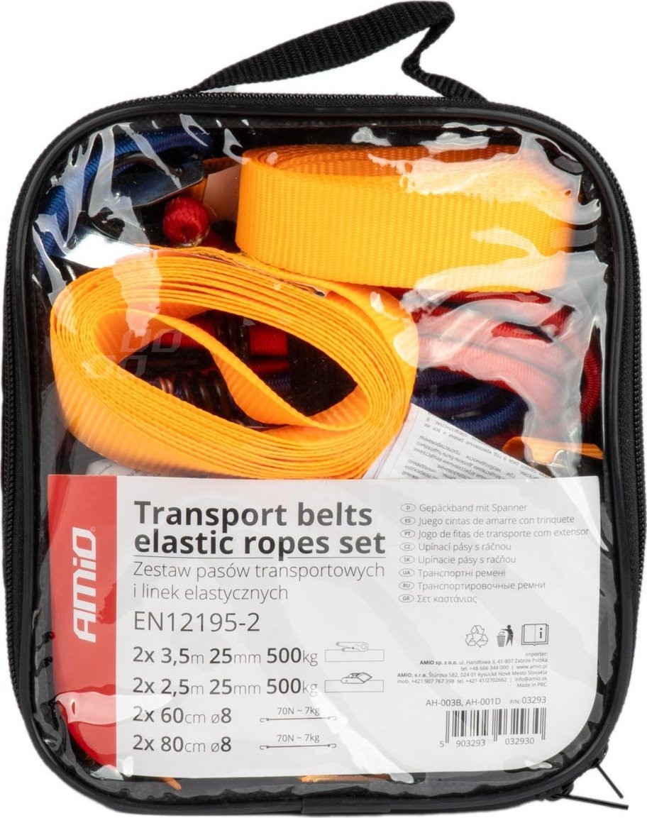 AMiO Zestaw pasy transportowe i linki elastyczne amio-03293